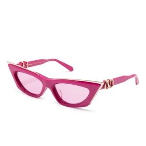 VALENTINO GARAVANI EYEWEAR V Logo Goldcut Cat Eye Sunglasses Pink Fuchsia